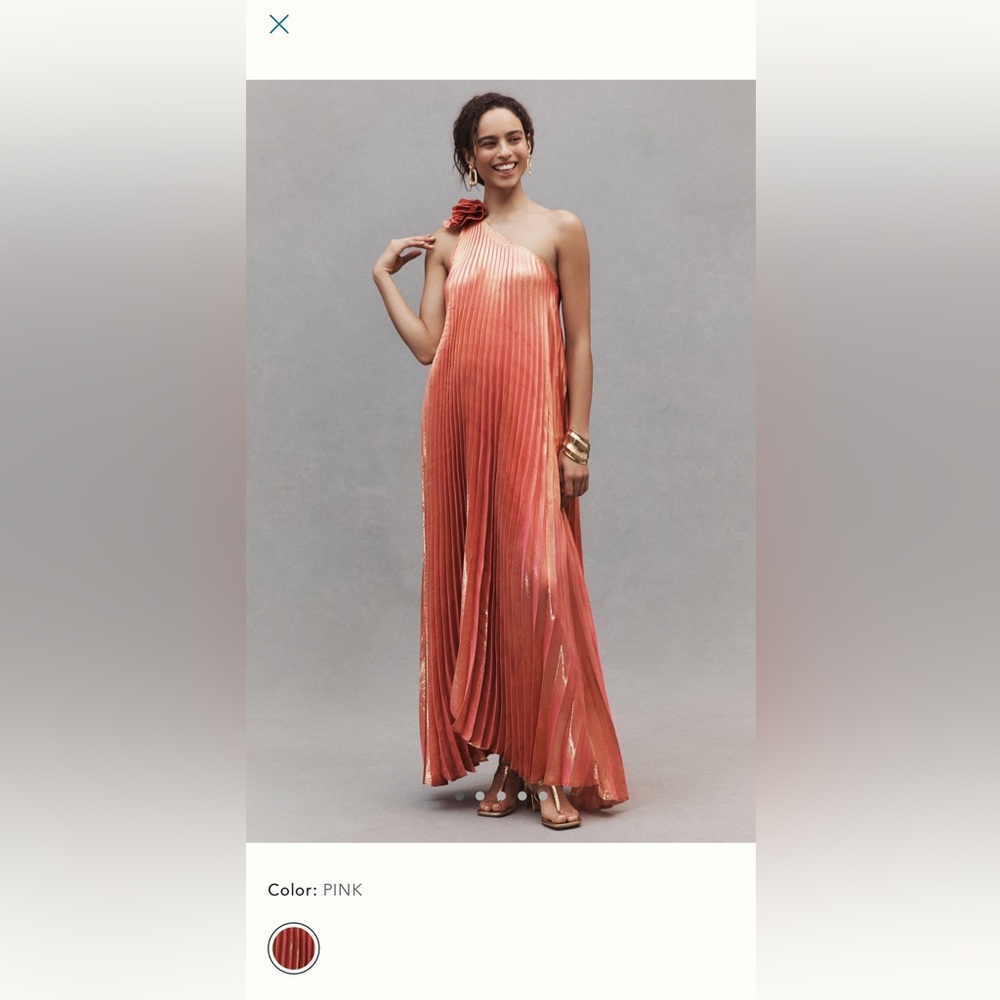 NWT Delfi Collective Daria Dress in “pink” Anthropologie wedding guest dress M